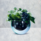 Centro de Mesa "Hydrangea Blue Elegance" – Arreglo Floral de Lujo